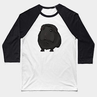 Black Crested Guinea Pig Baseball T-Shirt